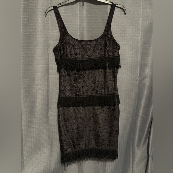 Zanoni by Jalate Black Fringe Dress - Picture 1 of 6